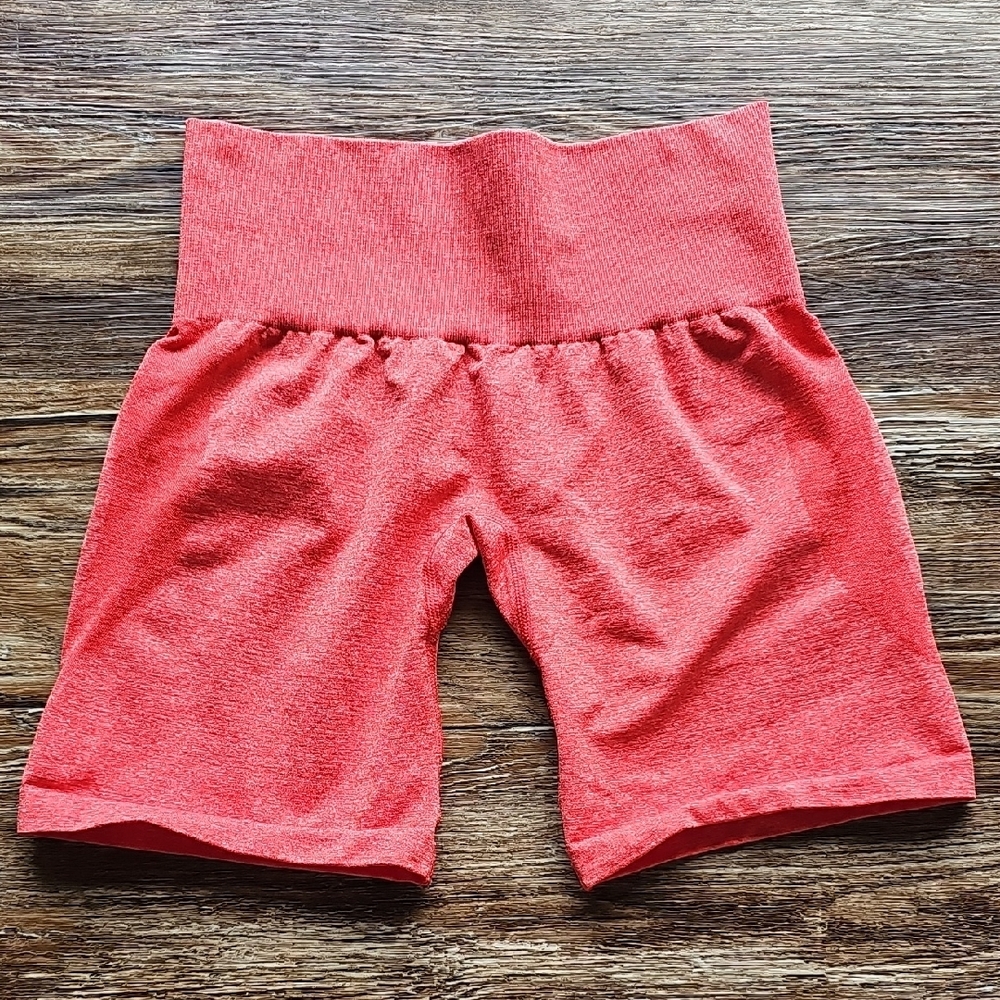 NVGTN Contour Shorts Available In Candy Apple Red, Baby Pink, Nude, Mint - Picture 2 of 9